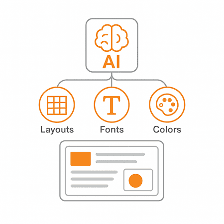 Consistent brand application across presentation slides showing unified design elements