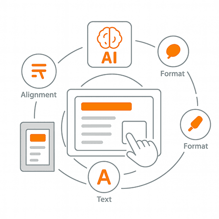 PowerPoint workflow integration showing seamless assistance with story, structure, and formatting