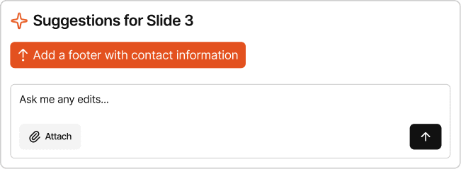 Chat interface for editing slides