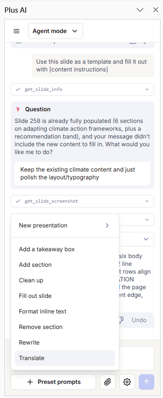 Plus AI storyline planning workflow